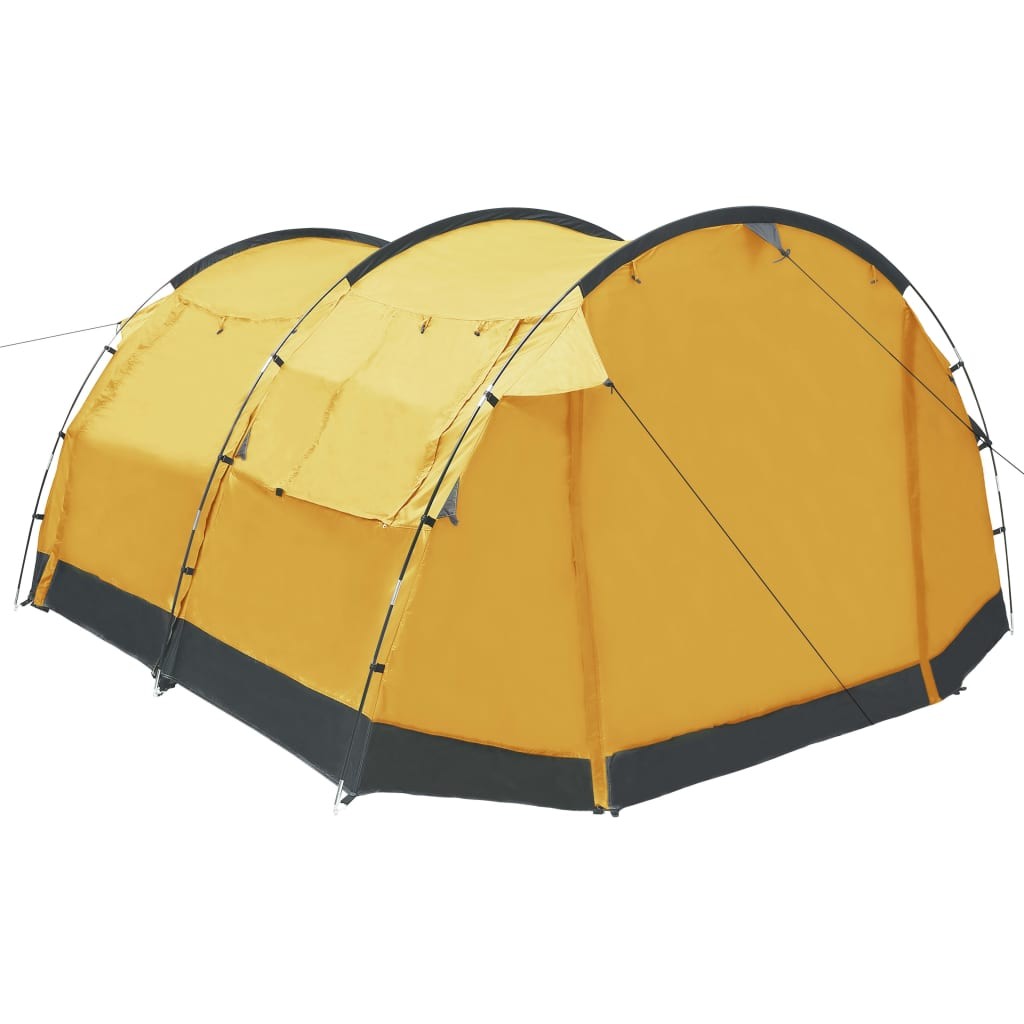 Tunnel Camping Tent 4 Person Yellow